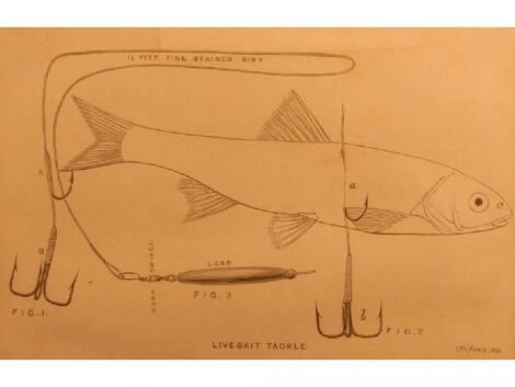 A pair of 19thC engraved book plates relating to fishing