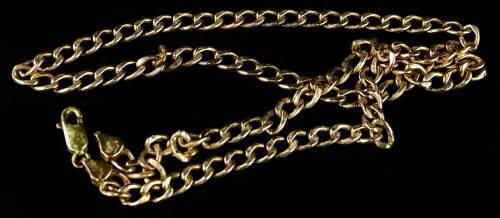 A 9ct gold belcher link necklace, 47.5cm long overall, 5.9g all in.