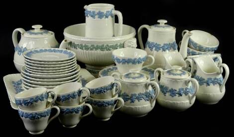 A Wedgwood ceramic part tea and coffee service etc., to include coffee pot teapot, two handled bowl, rectangular plate etc.