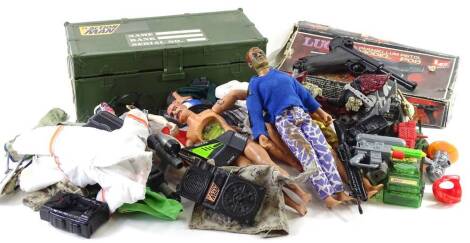 Miscellaneous toys, to include Action Man, a plastic revolver, etc.