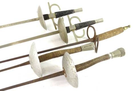 Various Continental and other fencing foils.