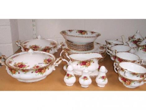 A large collection of Royal Albert Old Country Roses tea and dinnerware