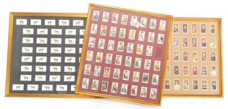 Three sets of horse racing related cigarette cards, to include Players racehorses and Ogdens jockeys.