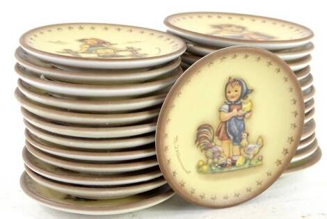 A collection of Goebel Hummel limited edition miniature plaques. (25)