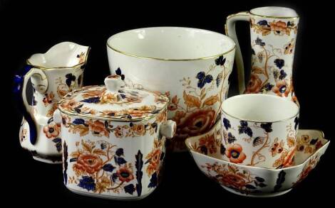 Miscellaneous Enoch Wedgwood Windermere pattern pieces, to include a jardiniere, jugs etc.