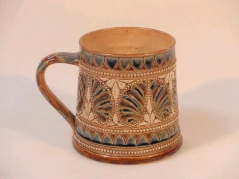 A Doulton Lambeth stoneware tankard