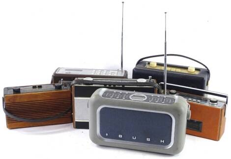 Various vintage portal radios etc., mainly Roberts and a Roberts 70th anniversary book.