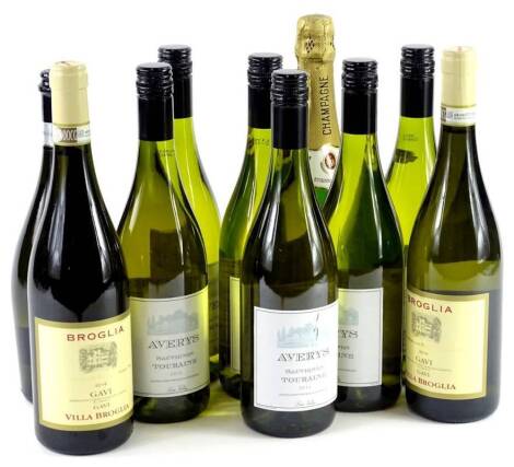 Various bottles of wine etc., to include Dumont champagne, Prosecco, Averys Sauvignon etc.