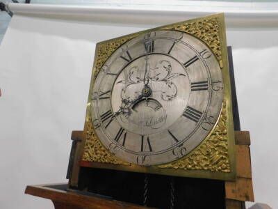 A 19thC and later longcase clock, the square dial with silvered chapter ring signed Bagnall Dudley, with a 30 hour movement, in an associated oak and mahogany crossbanded case, 226cm H. - 2