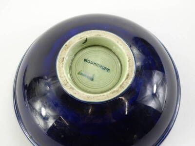 A Moorcroft iris pattern powder bowl and cover, with tube decoration to the lid, impressed marks to lid and to base, 16cm dia. - 3