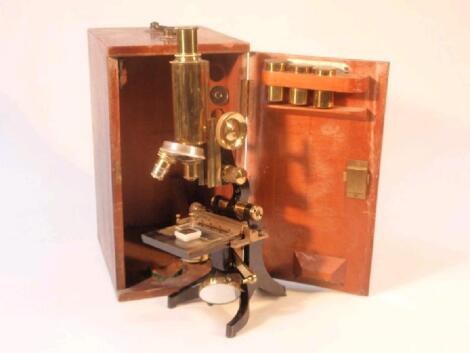 A late 19thC branch microscope