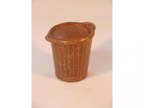 A Huntley & Palmers basket biscuit tin