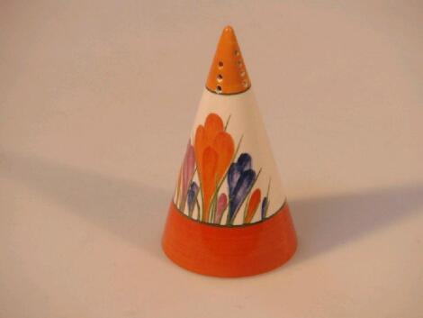 A Clarice Cliff Centenary Bizarre conical sugar castor with certificate