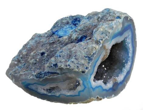 A section of blue quartz, 9cm W.