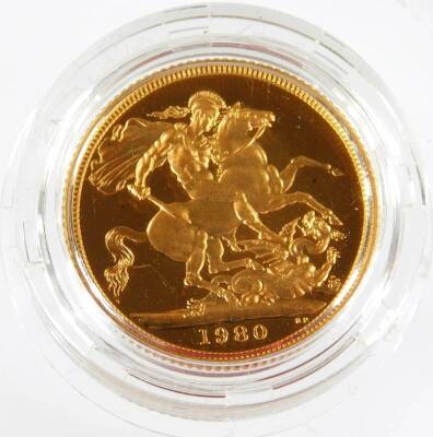 An Elizabeth II gold proof full sovereign, 1980. (boxed) - 2