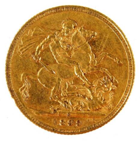 A Victorian gold full sovereign, 1899.