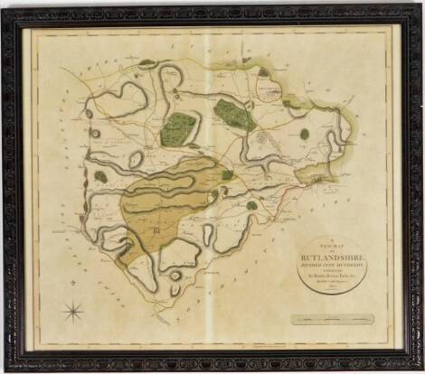 After John Cary. A New Map of Rutlandshire, dated 1801, but later, 48cm x 61cm