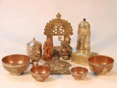 A group on Indian metal ware