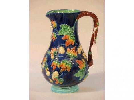 A Victorian majolica jug