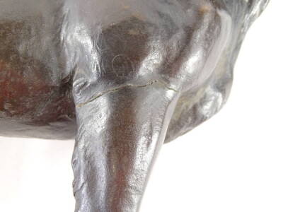 Continental School. Figure of a standing moose, bronze, 36cm H. - 2
