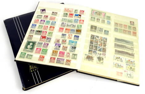 Various stamps, contained in two stock books, mainly continental.