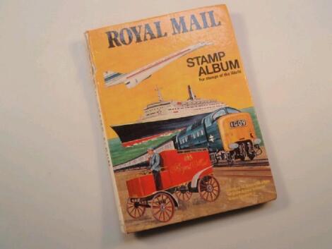 A Royal Mail stamp album with world stamps