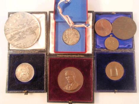 A collection of eight various commemorative medals