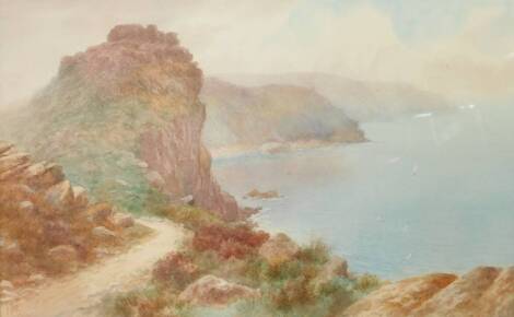 Frederick Parr (British, 20thC). Coastal landscape, watercolour, signed, 27.5cm x 44cm.