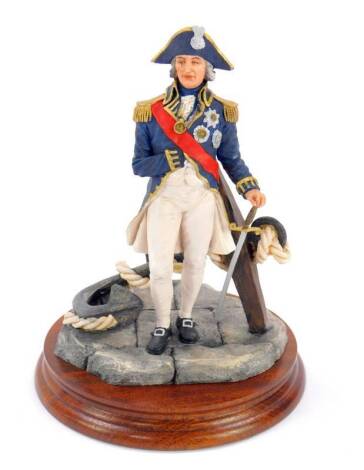 A Border Fine Arts sculpture modelled as Admiral Lord Nelson, B0969, boxed, 21cm H.