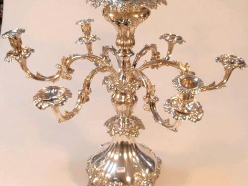 A 19thC electroplate table centre piece