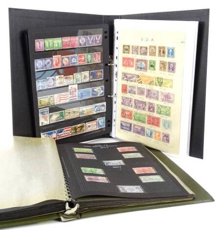 Two albums of stamps, relating to United States, to include Road Trip Press printings, some air medal stamps, some lacking watermarks etc.