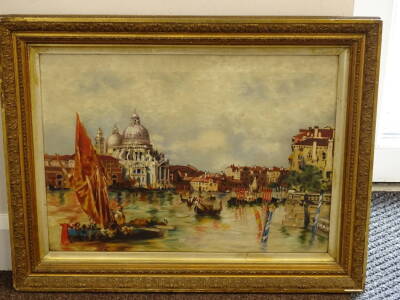 E.M. (19thC/20thC). Venice, oil on canvas, initialled and dated 1908, 39.5cm x 54.5cm. - 2