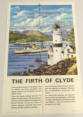 British Railways Poster (Scottish Region). The Firth of Clyde, after John S Smith, printed Stafford and Co. Ltd., Nottingham, 101.5cm x 63cm.