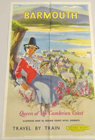 British Railways Poster (Western Region). Barmouth, Queen of the Cumbrian Coast, after Henry Stranger, printed Jordison and Co. Ltd., London and Middlesbrough, 101.5cm x 63cm.