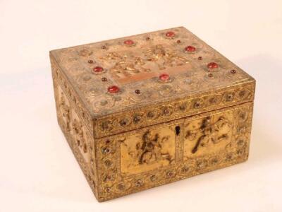 An Indian box with hinged lid