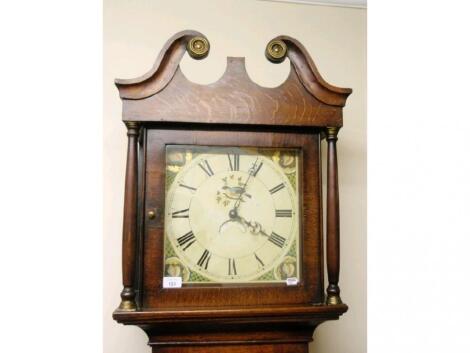 A George III oak long cased clock