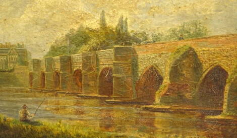 19thC British School. River landscape, oil on canvas - pair, 20cm x 30cm.