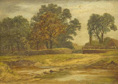 19thC British School. River landscape, oil on canvas - pair, 20cm x 30cm. - 2