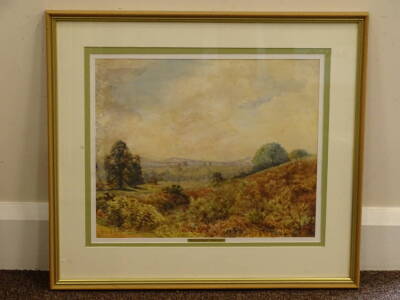 Henry H Parker (1858-1930). Country landscape, watercolour, signed and dated 1892, 30.5cm x 36cm. - 2