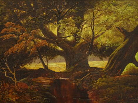 W Mastoz(?) (19thC). River landscape, oil on canvas, signed and dated 1884 verso, 49.5cm x 72cm.