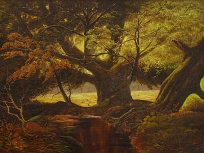 W Mastoz(?) (19thC). River landscape, oil on canvas, signed and dated 1884 verso, 49.5cm x 72cm.