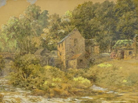 Jas J Bell (19thC/20thC). Watermill, watercolour, signed, 19cm x 26cm.