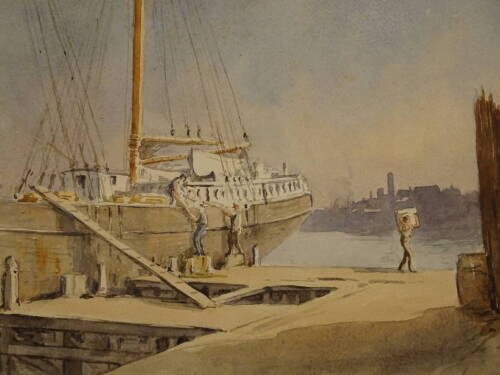 Cecil Westland Pilcher (1870-1943). Thames, watercolour, titled, 26cm x 35cm.