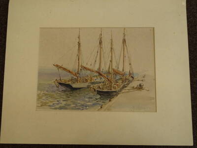 Cecil Westland Pilcher (1870-1943). Sailing barges, watercolour, signed and dated 9.9.30, 27.5cm x 38.5cm. - 2