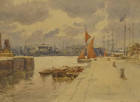 Cecil Westland Pilcher (1870-1943). Millwall, watercolour, titled and dated June (19)13, 28cm x 37cm.