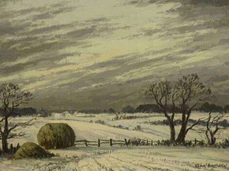 Clive Richard Browne (1901-1991). Winter landscape, oil on canvas, signed, 39cm x 49cm.