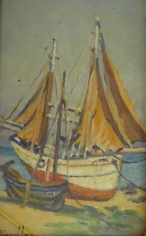 E Pernelle (20thC). Scenic views, oil on boards - four, signed, 13cm x 8cm (4).