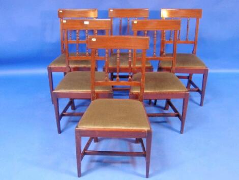 A set of six Georgian mahogany dining chairs