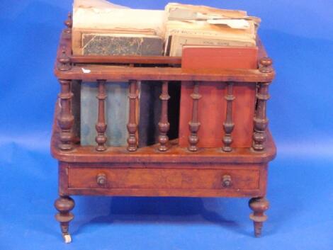 A Victorian walnut music Canterbury