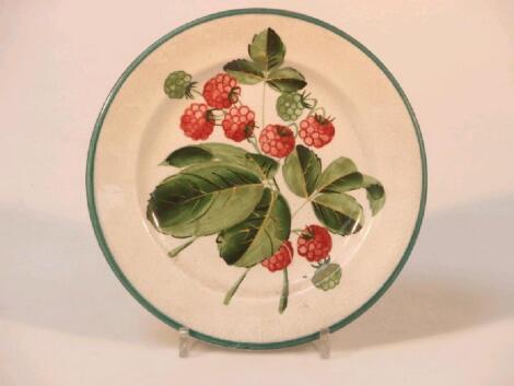 A Wemyss pottery plate